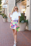 KARLIE | FRUIT QUILT WRAP SKORT