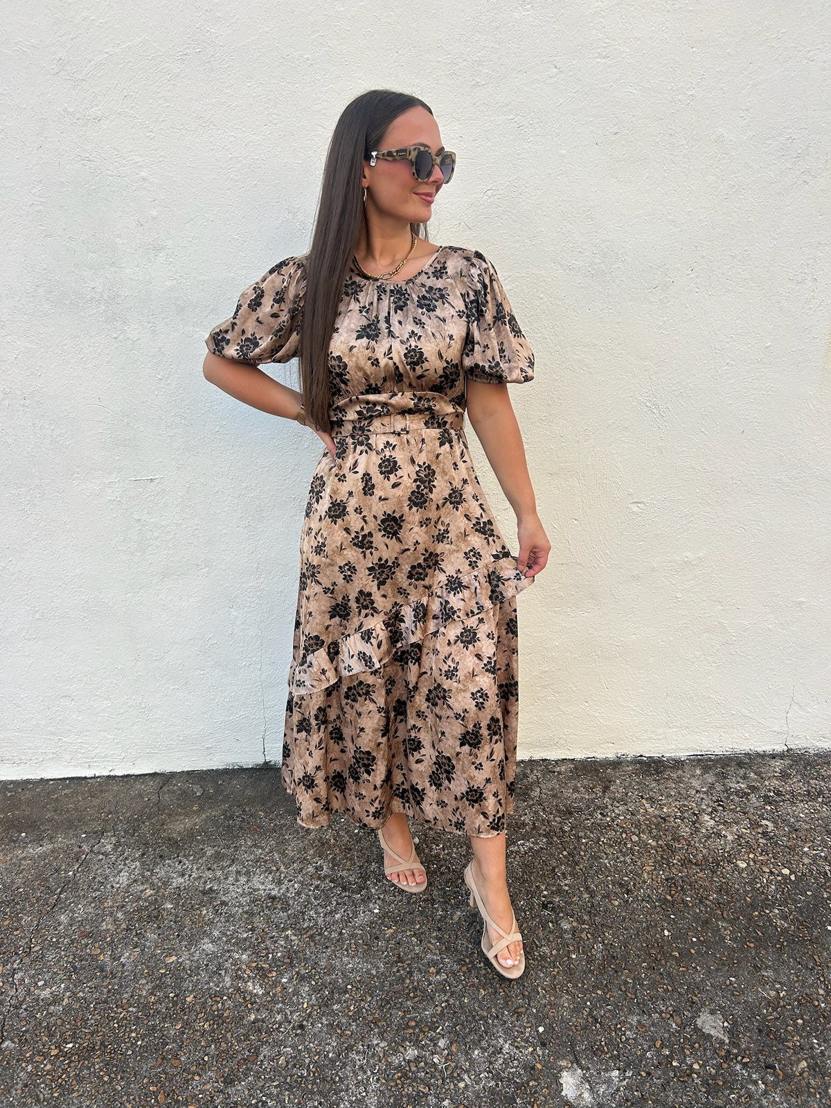ZOE & CLAIRE | VINTAGE FLORAL MAXI DRESS