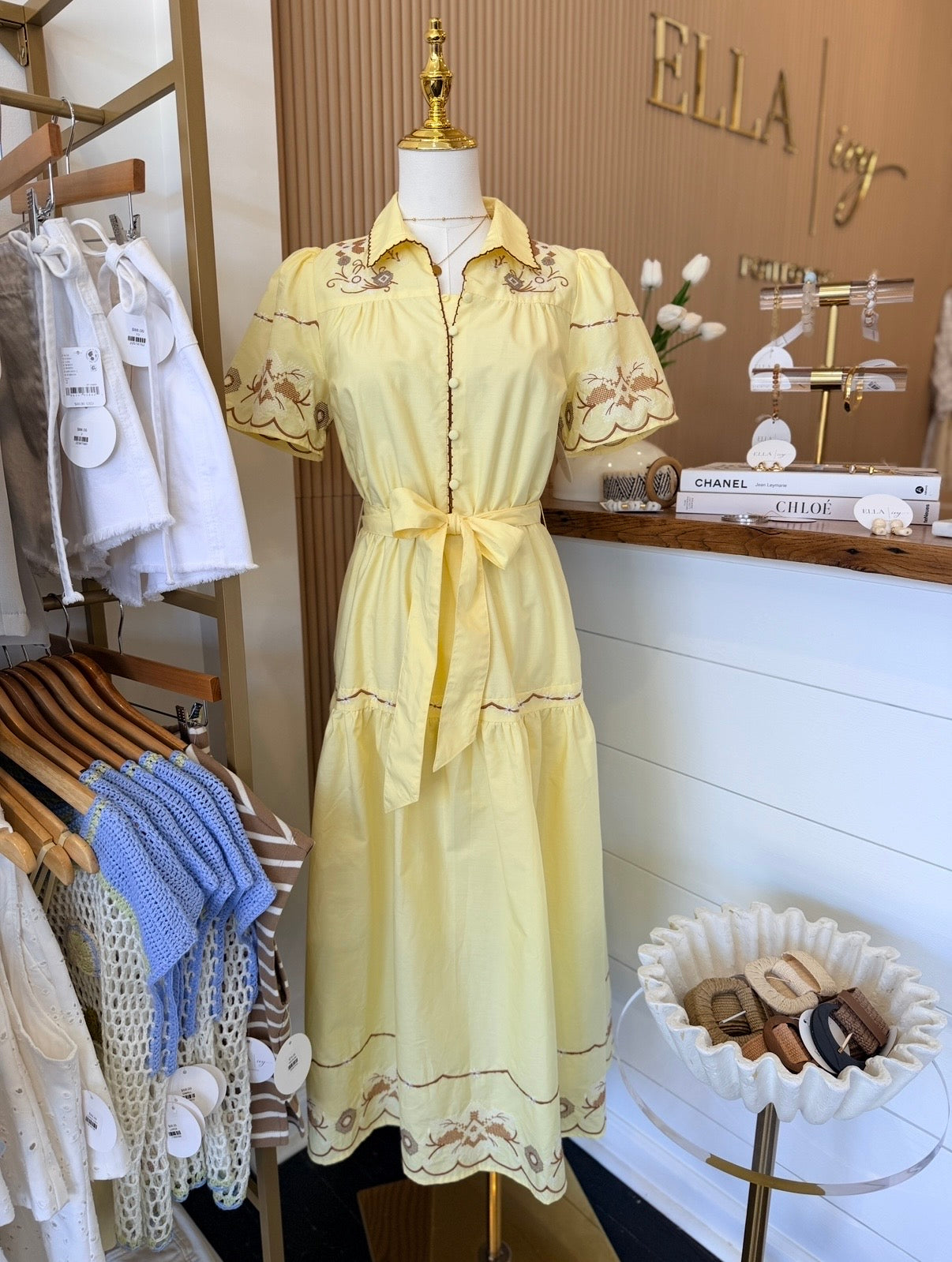 ZOE AND CLAIRE | BUTTERCREAM BLOOM MIDI DRESS