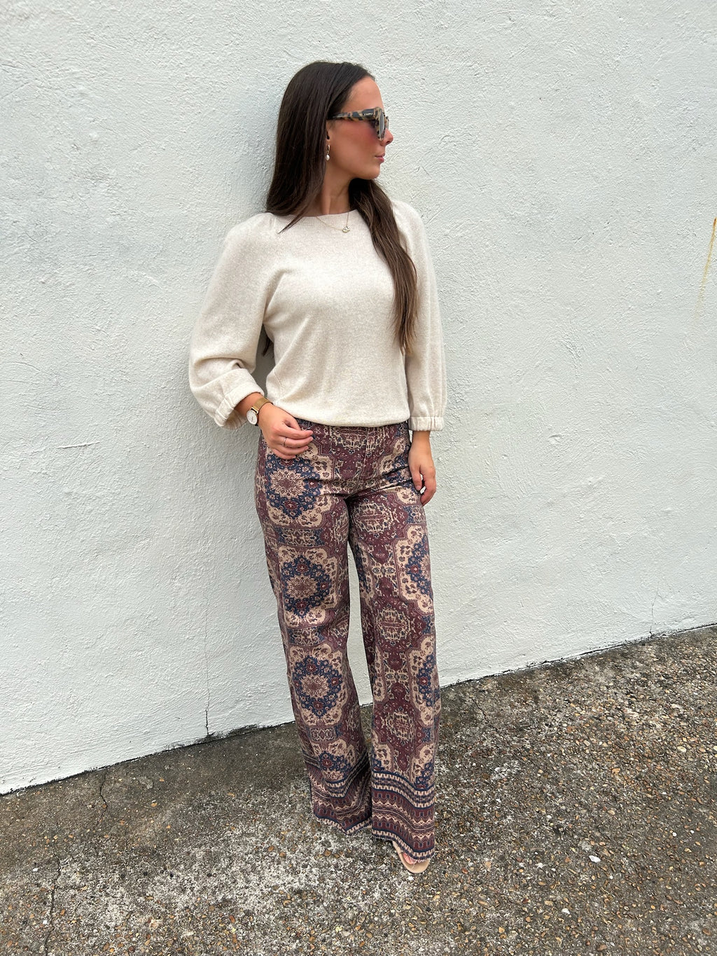 DEAR JOHN | FIONA WIDE LEG JEAN IN PERSIAN TAPESTRY