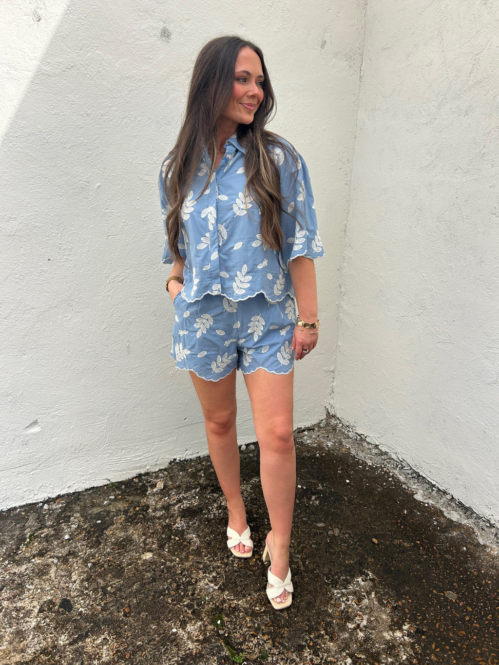 GLAM | NO MONDAY BLUES EMBROIDERED SET