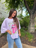 RECYCLED KARMA | FRENCH LILAC ROLLING STONES TEE