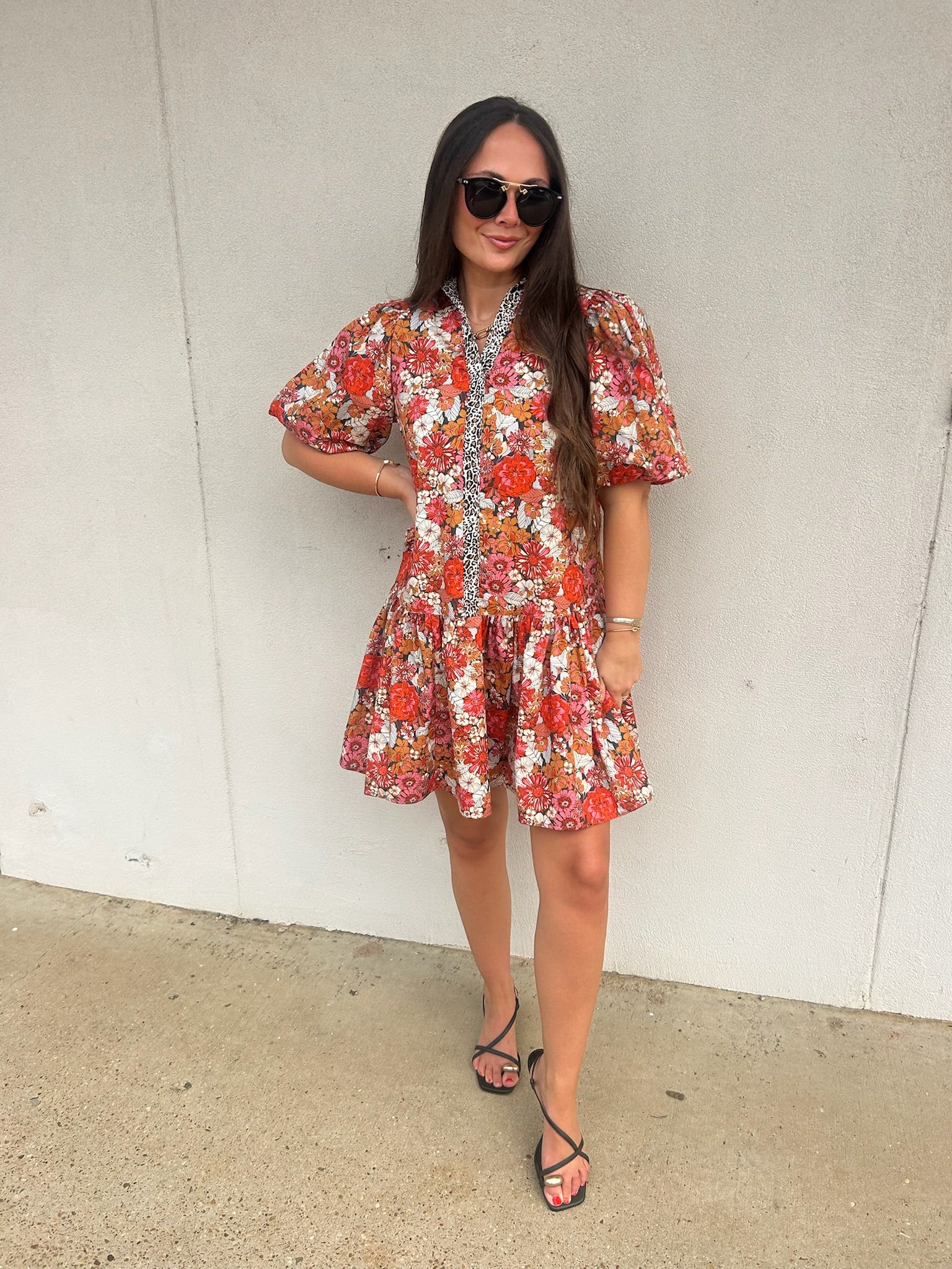 UNCLE FRANK | BERRY BLOOM LEOPARD DRESS