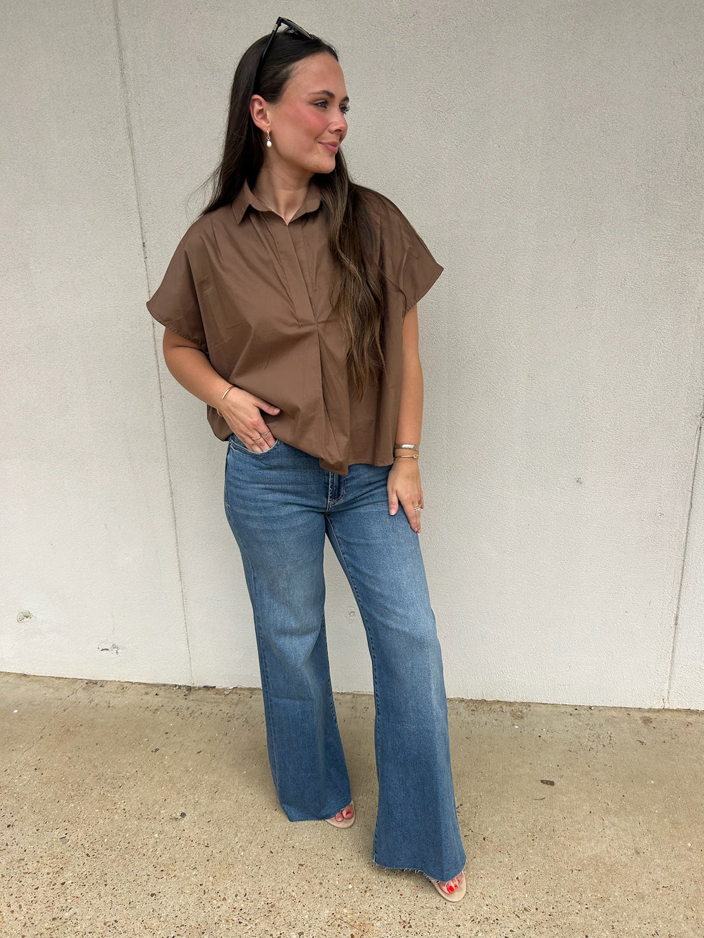 KARLIE | THE WINDSOR POPLIN BLOUSE