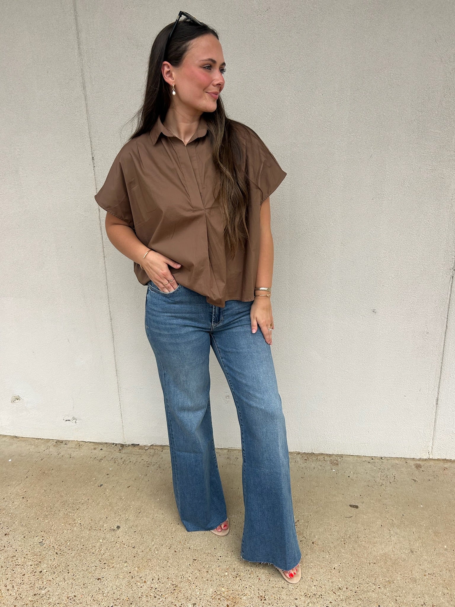 KARLIE | THE WINDSOR POPLIN BLOUSE