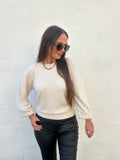 THE ELLIOTT CASHMERE BLEND SWEATER IN OATMEAL