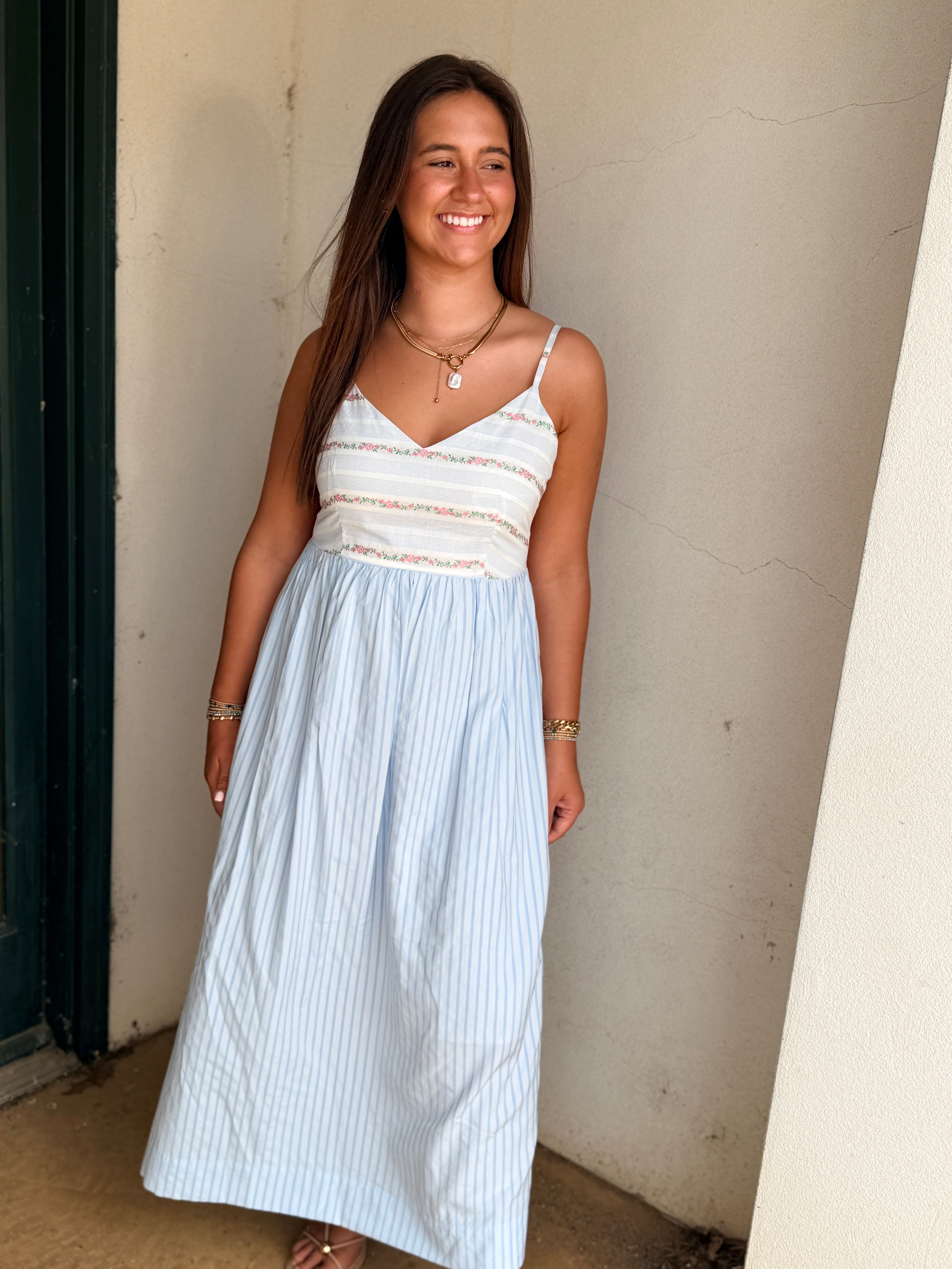 THE HEIRLOOM STRIPE MIDI DRESS