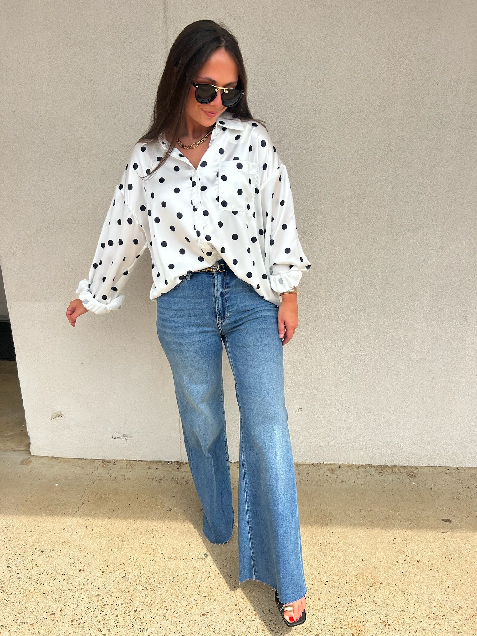PARISIAN POLKA DOT BLOUSE