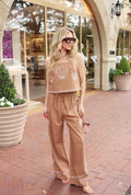 KARLIE | CHOCOLATE SHORES SHELL PANT
