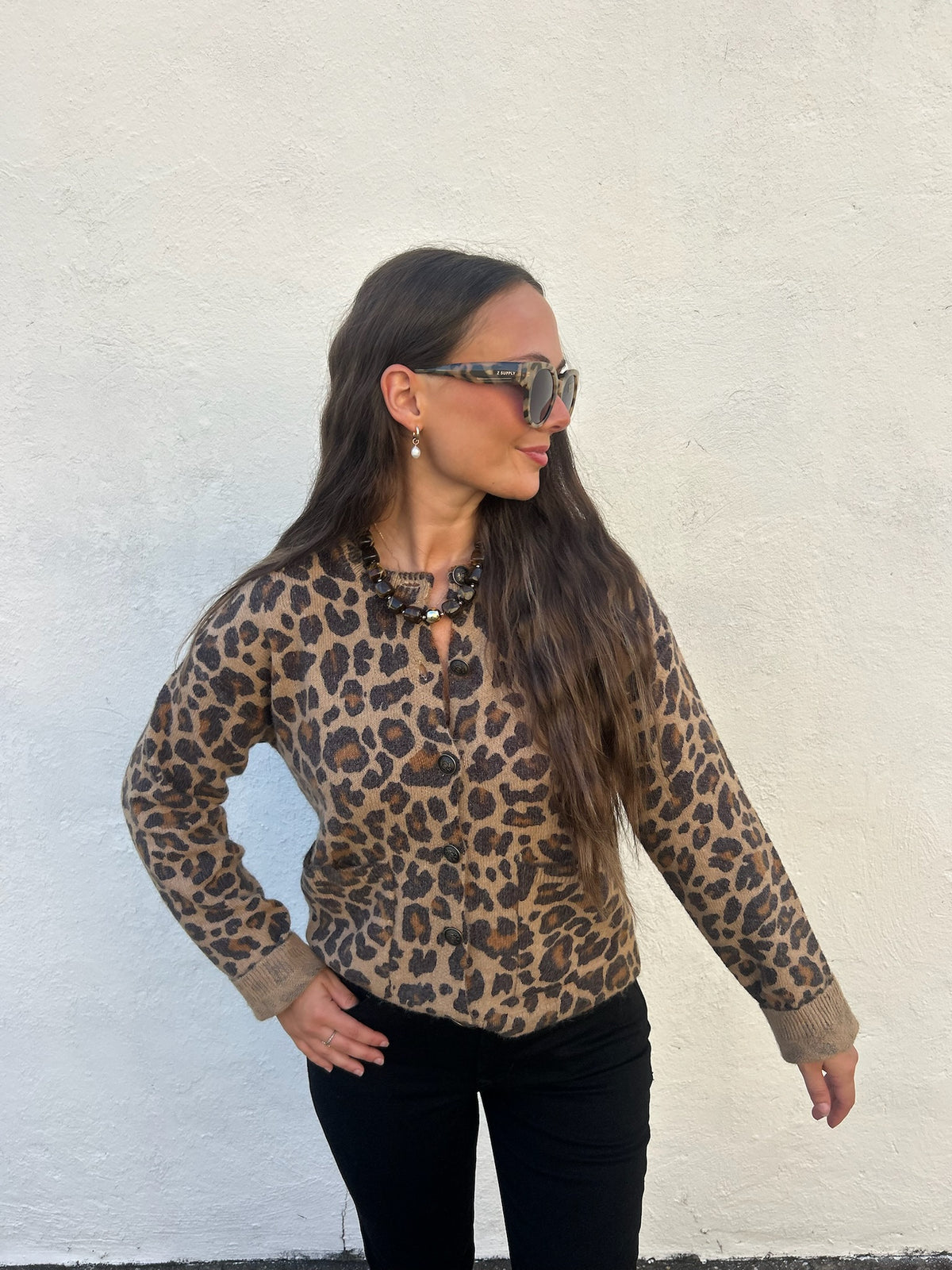 ZOE AND CLAIRE | WILDLY CHIC LEOPARD CARDIGAN