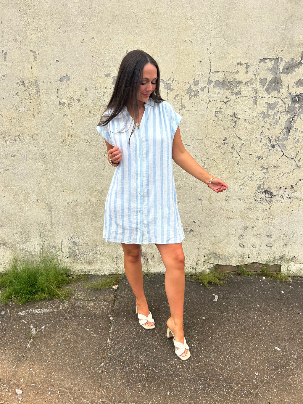 Z SUPPLY | SHELLBOUND STRIPE DRESS IN SEA SALT