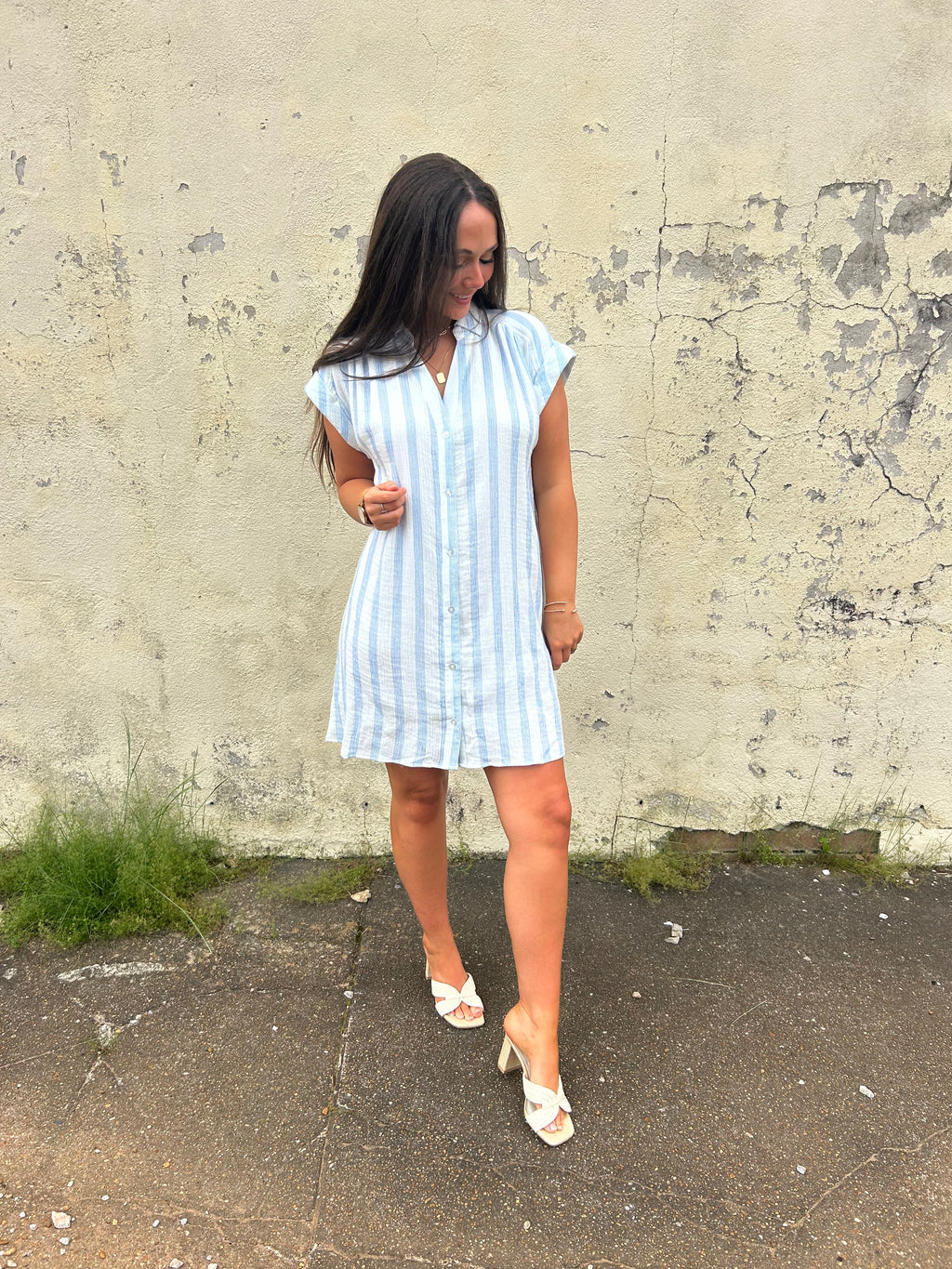 Z SUPPLY | SHELLBOUND STRIPE DRESS IN SEA SALT