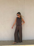 Z SUPPLY | SLOANE COTTON JERSEY TANK IN DARK CHOCOLATE