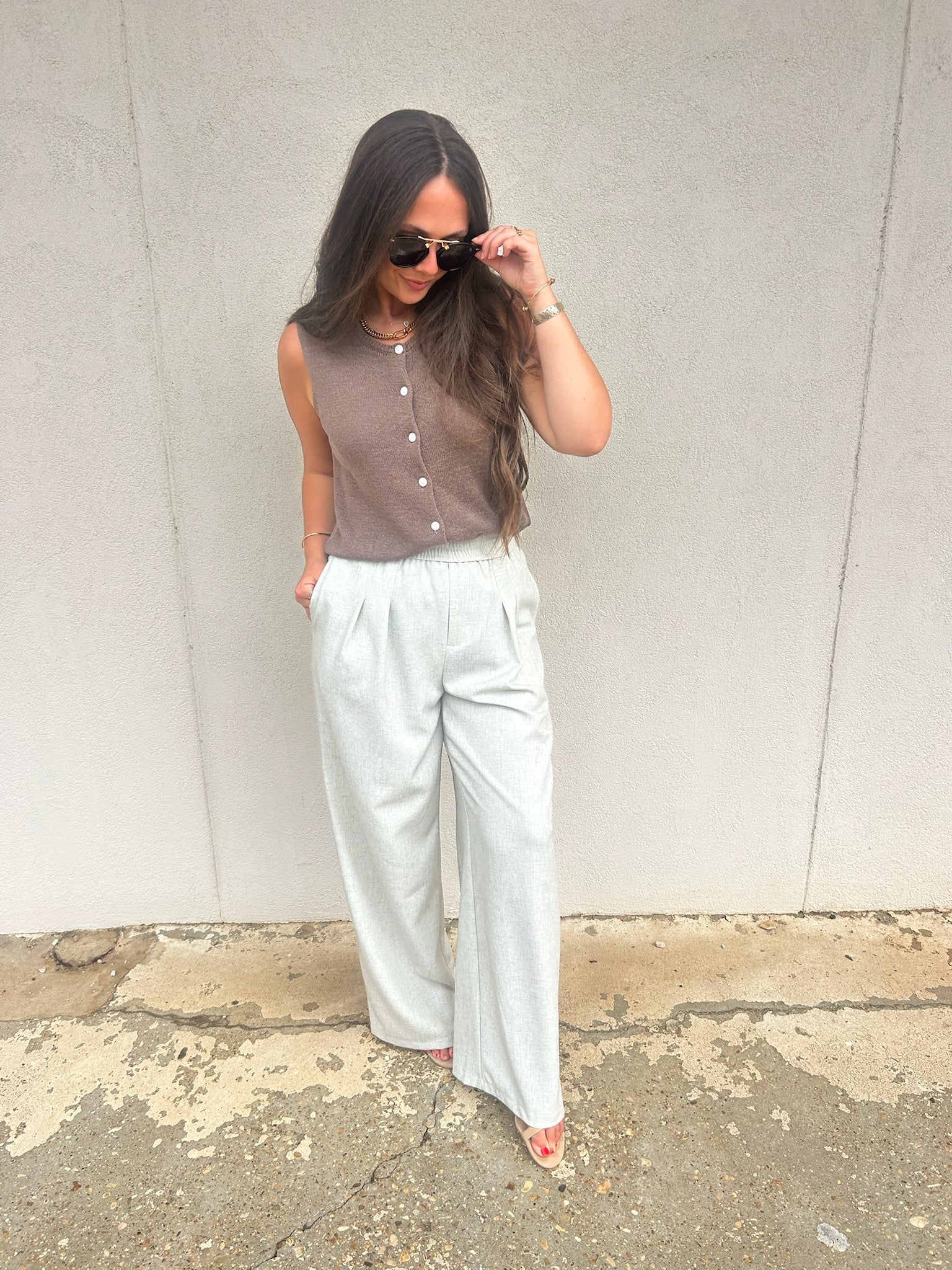 THE IVORY ELEVATED PLEATED PANT