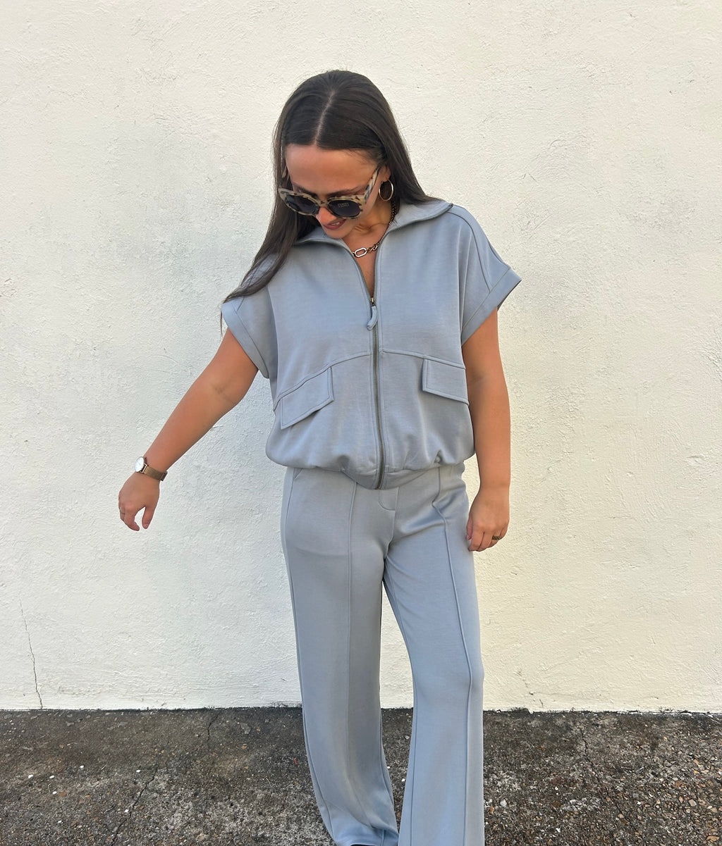 THE BUTTER JACKET IN GREY BLUE