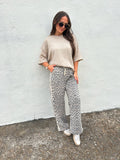 LEOPARD PRINT WIDE LEG PANT