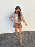 MAPLE POLKA DOT WRAP SKORT