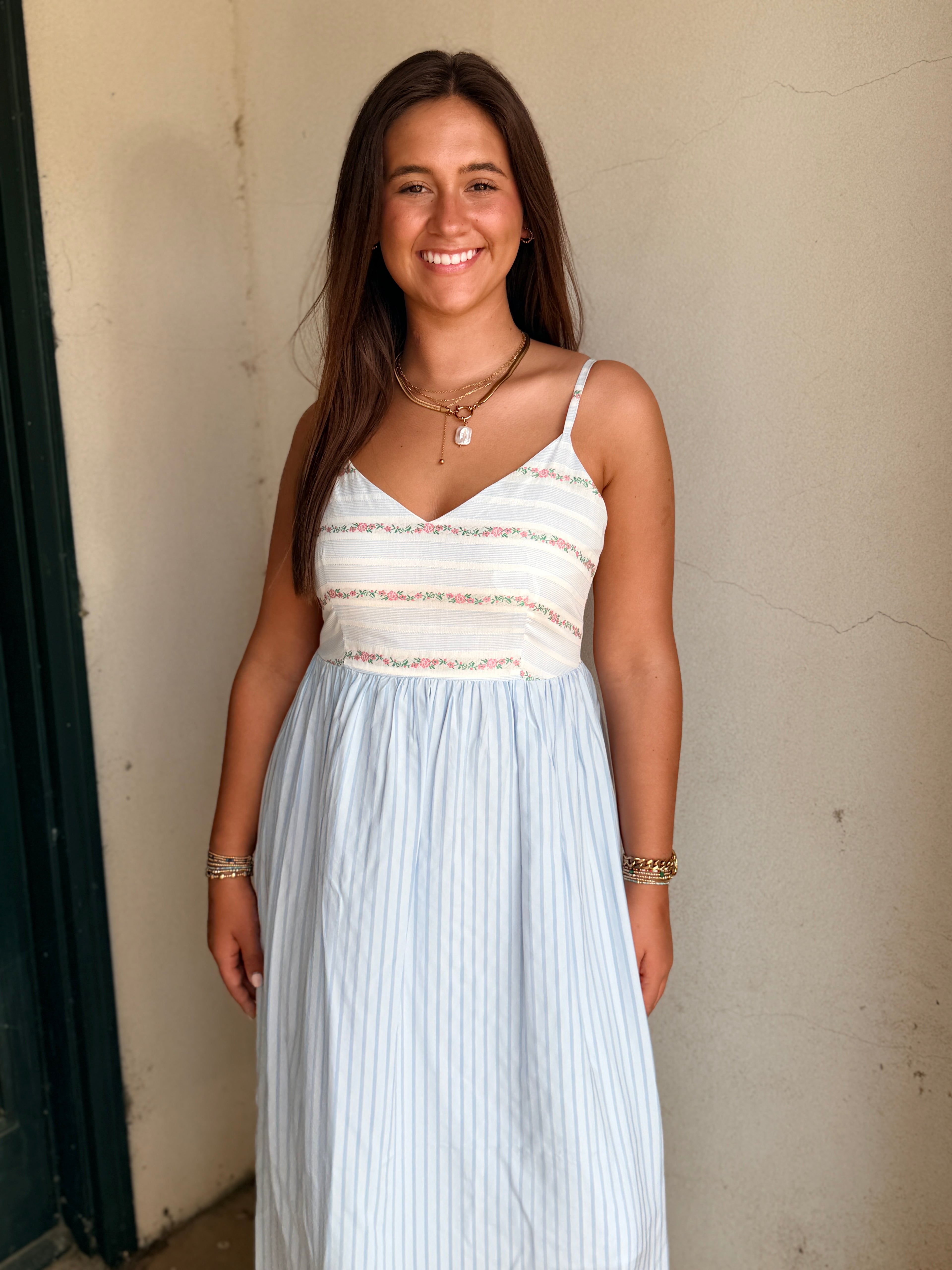 THE HEIRLOOM STRIPE MIDI DRESS