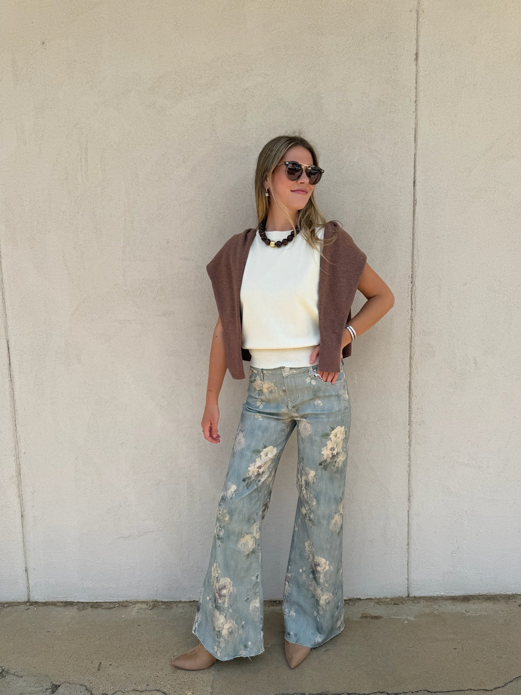 DEAR JOHN | MICAH WIDE LEG JEAN SEA GLASS GARDEN