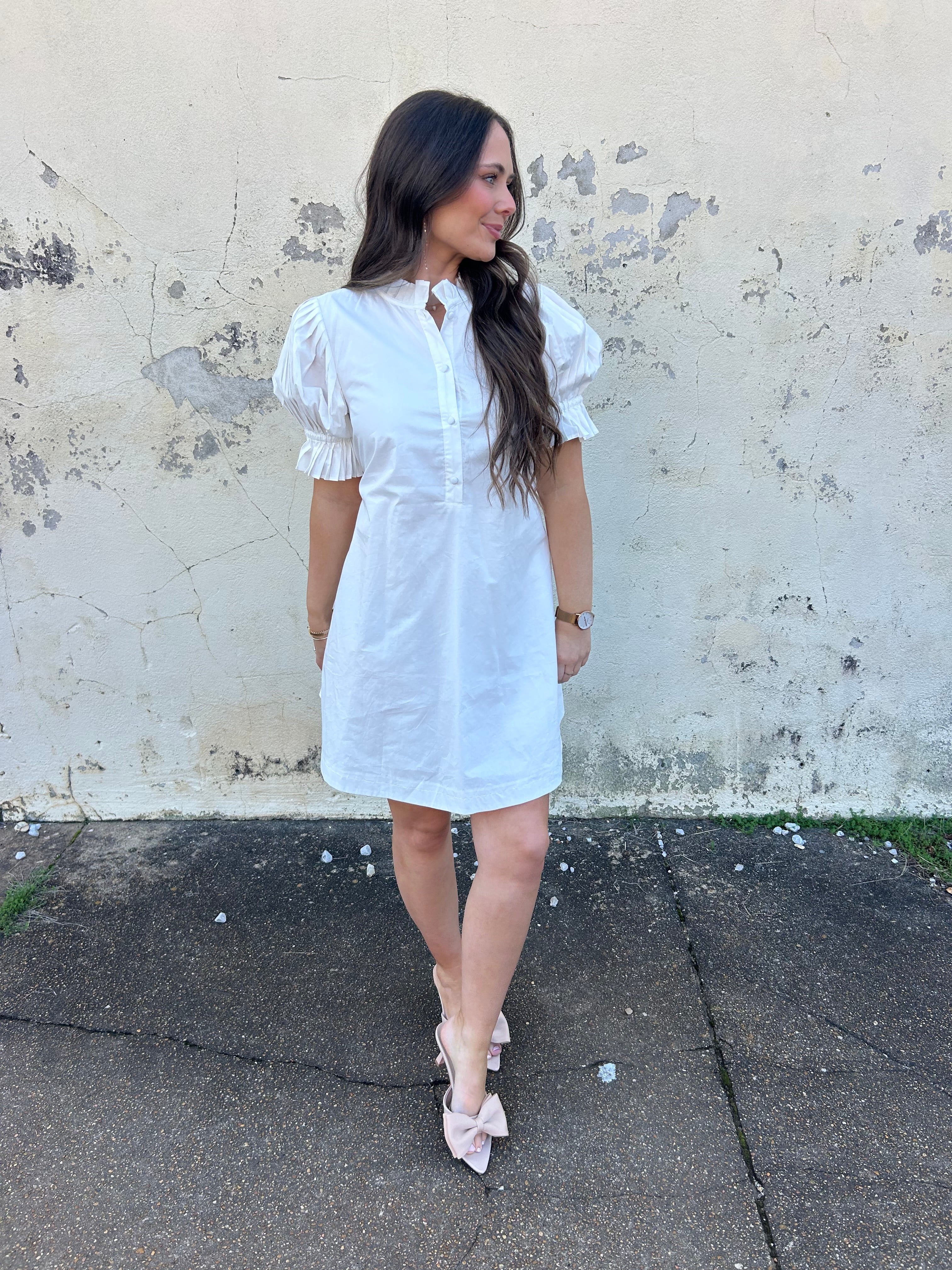 KARLIE | PLEAT TIE BACK DRESS