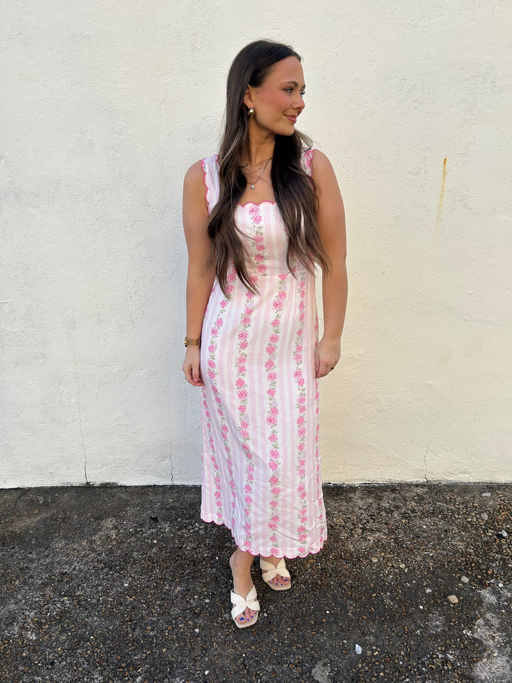 TCEC | PRETTY IN PINK SCALLOP DRESS