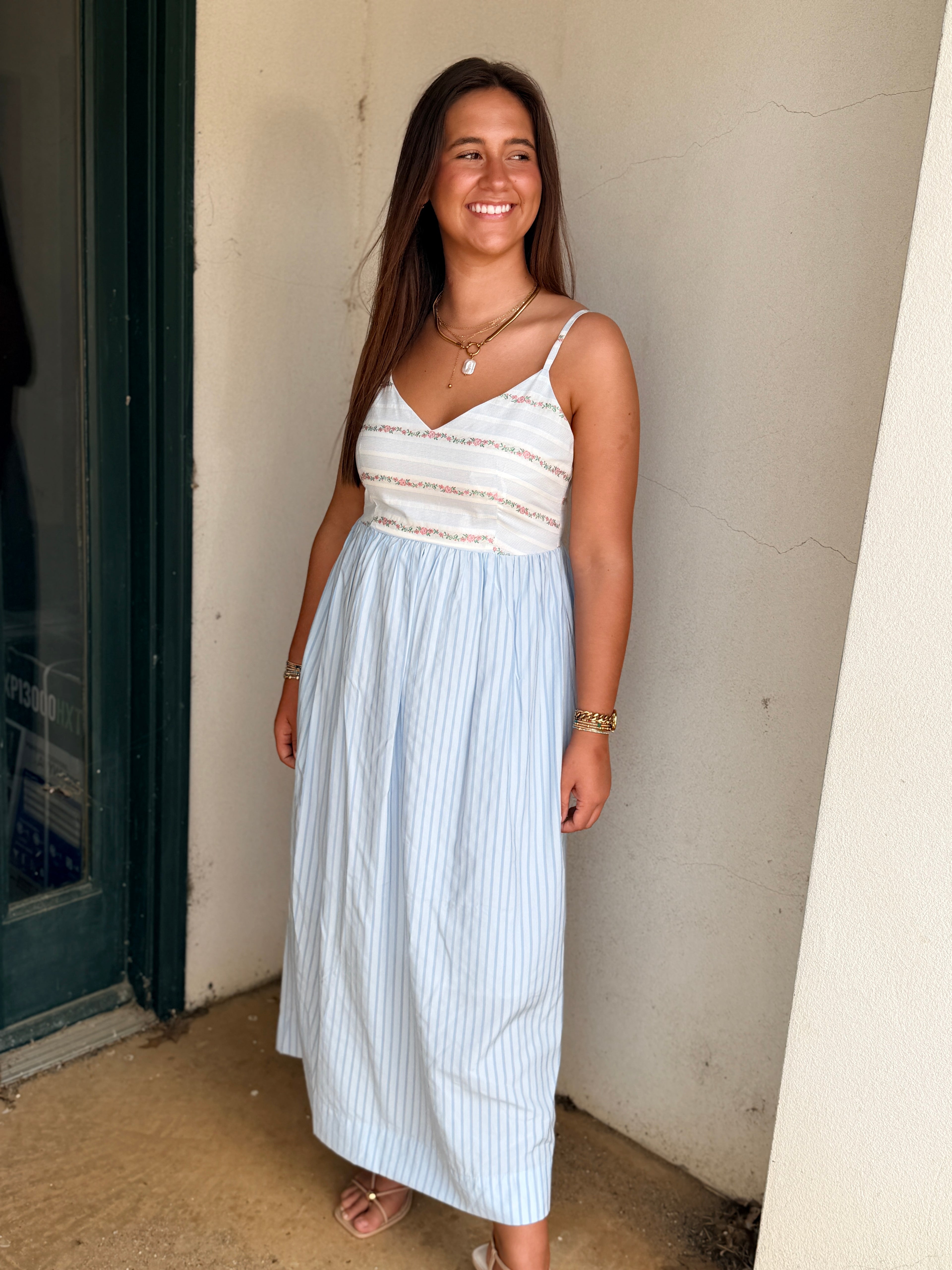 THE HEIRLOOM STRIPE MIDI DRESS