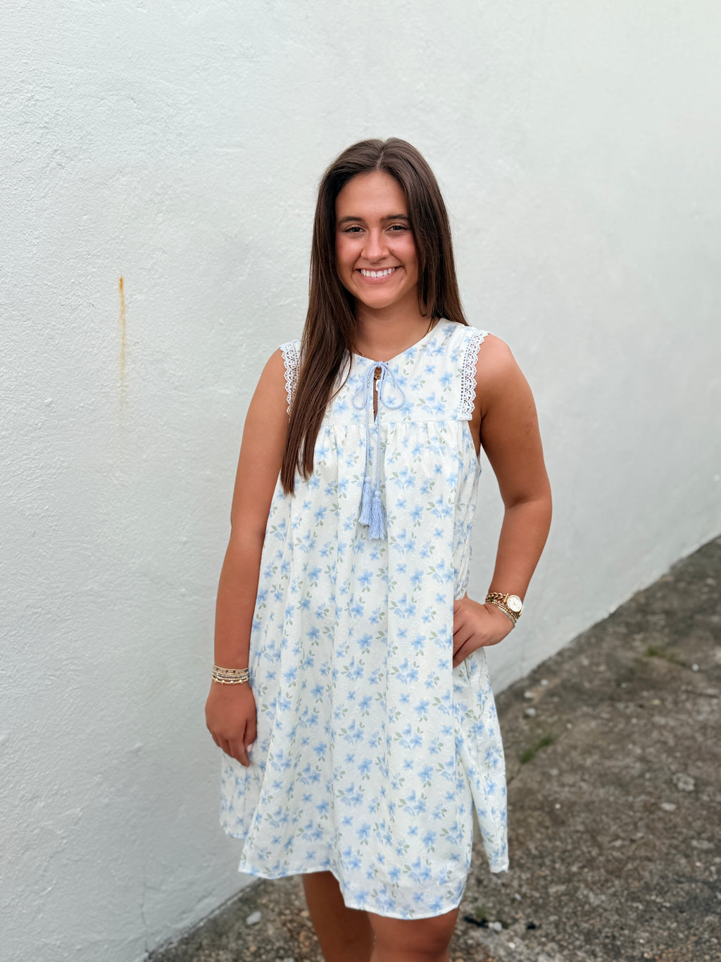 THE BLUE BLOSSOM SWING DRESS
