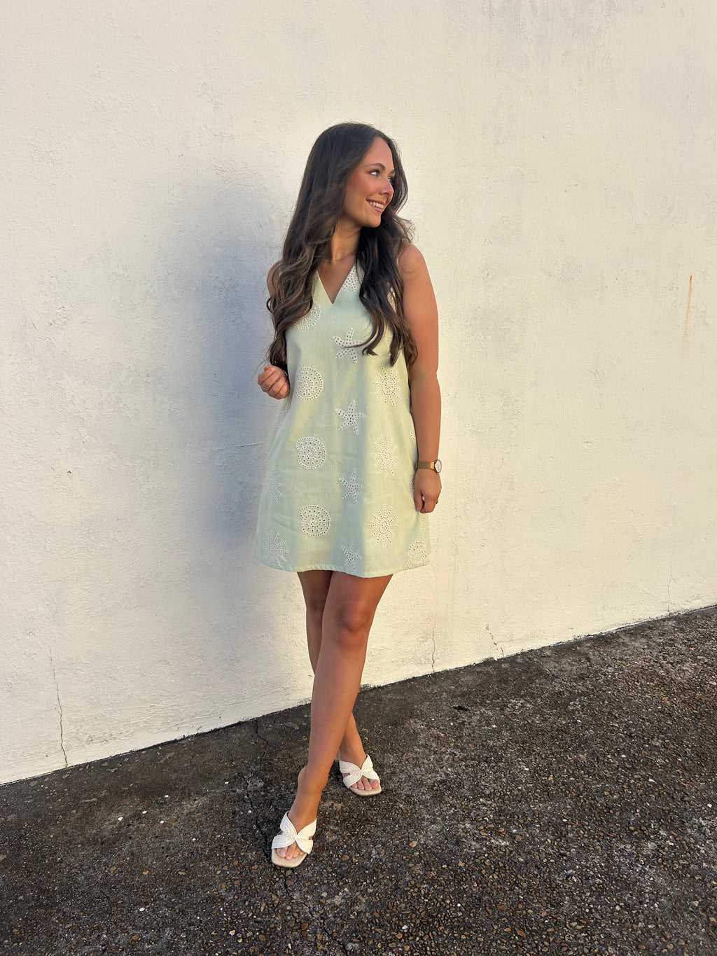 SEAGROVE EMBROIDERED DRESS