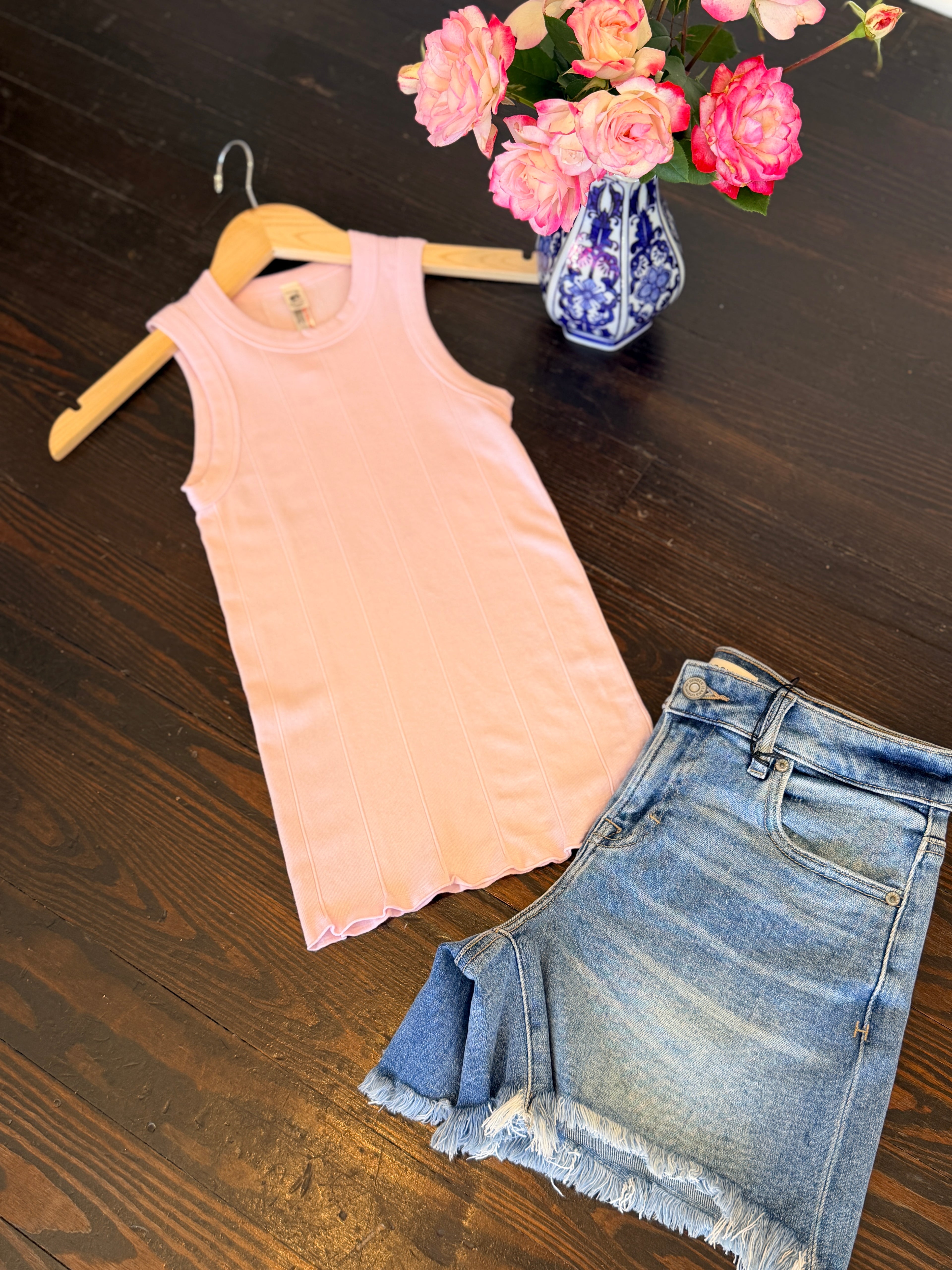 FREE PEOPLE | SO SOFT SEAMLESS STRIPE IN PINK DESTINY