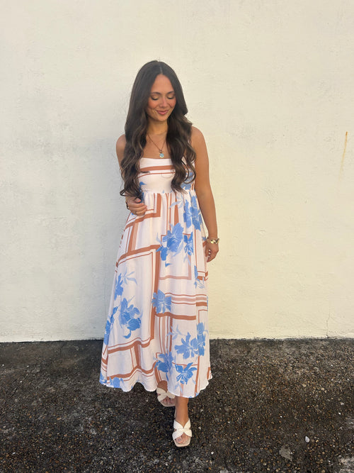BLUSH FLORAL PRINT DRESS