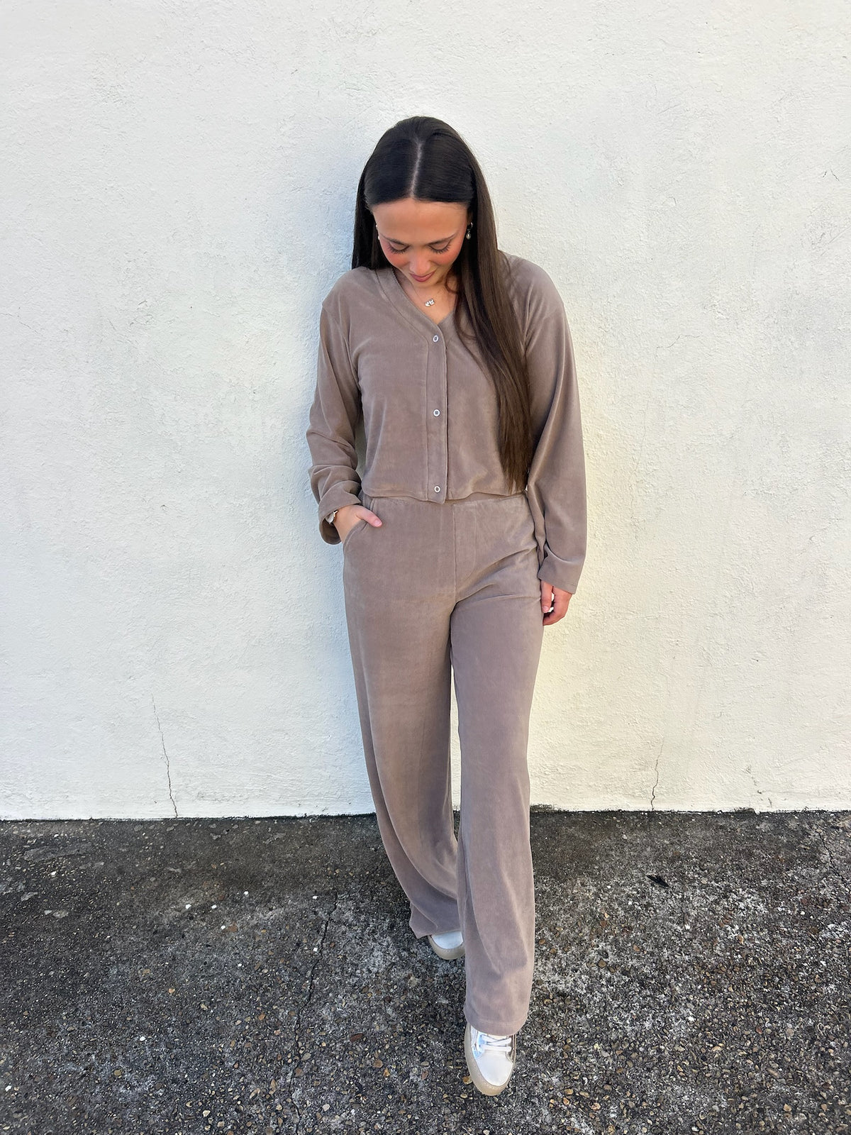 VINTAGE HAVANA | COCOA LUXE CORD CARDIGAN