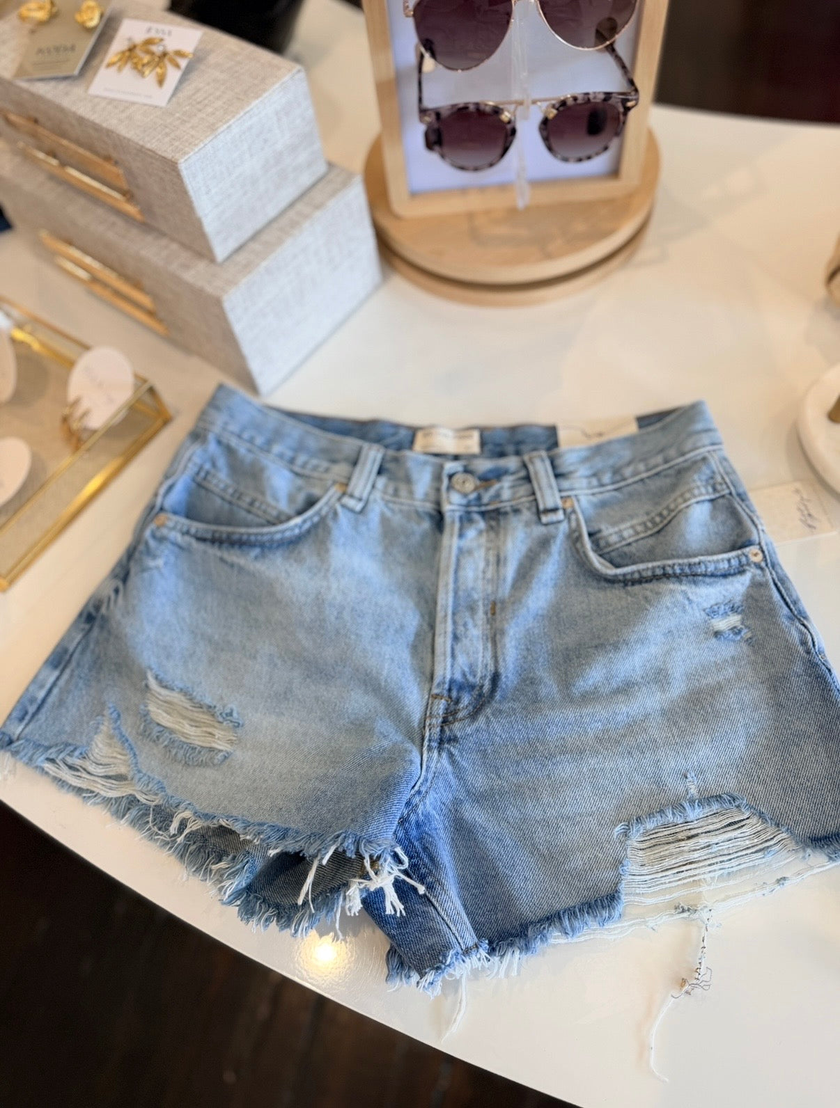 FREE PEOPLE | NOW OR NEVER DENIM SHORTS