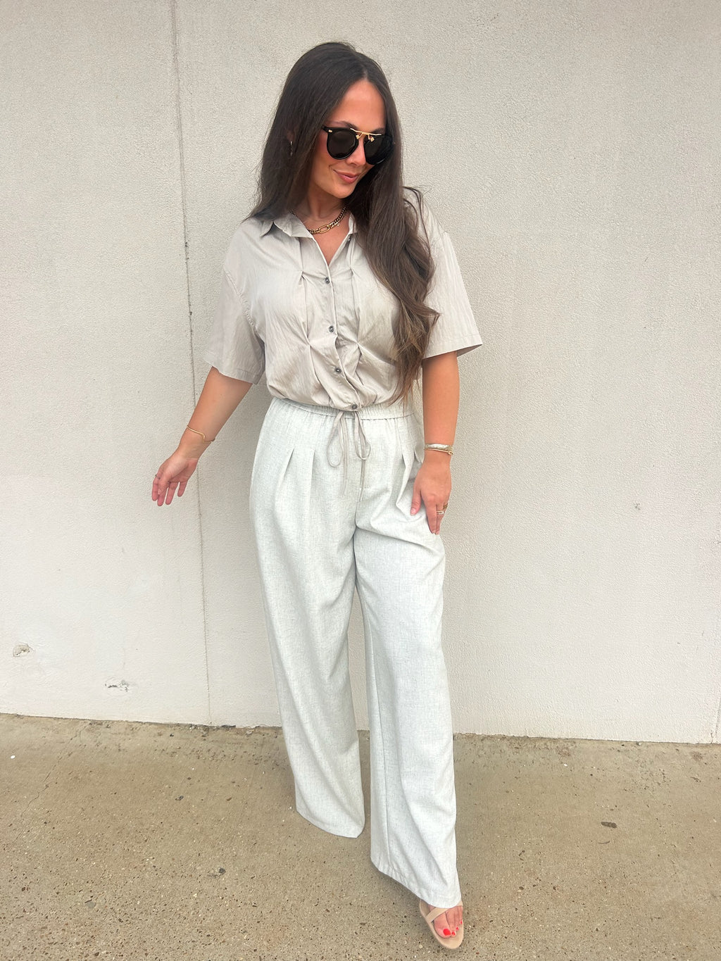 THE IVORY ELEVATED PLEATED PANT