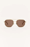 Z SUPPLY | HIGHWAY SUNGLASSES IN SATIN GOLD