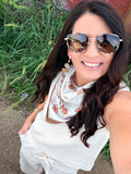 AUTUMN BLOOM SATIN SCARF