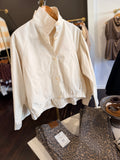 IVORY FUNNEL NECK JACKET