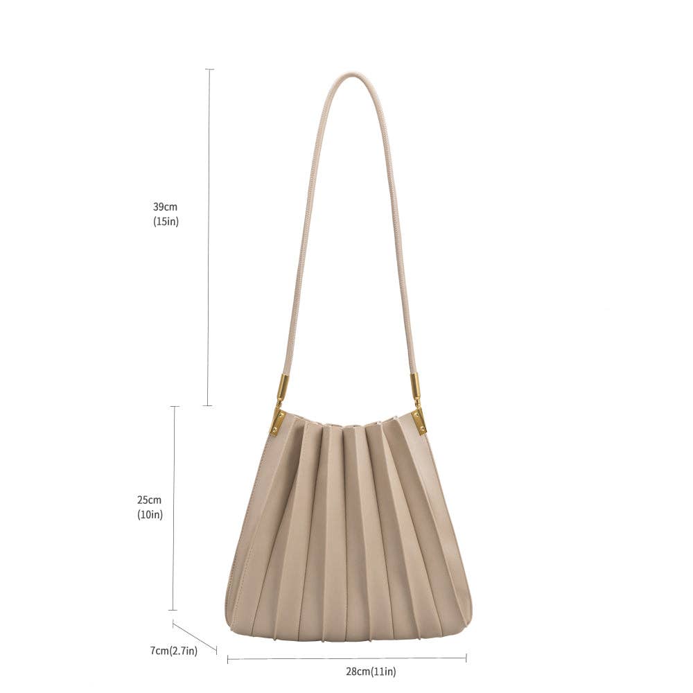 MELIE BIANCO | CARRIE IVORY PLEATED BAG