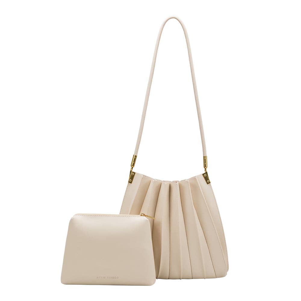 MELIE BIANCO | CARRIE IVORY PLEATED BAG