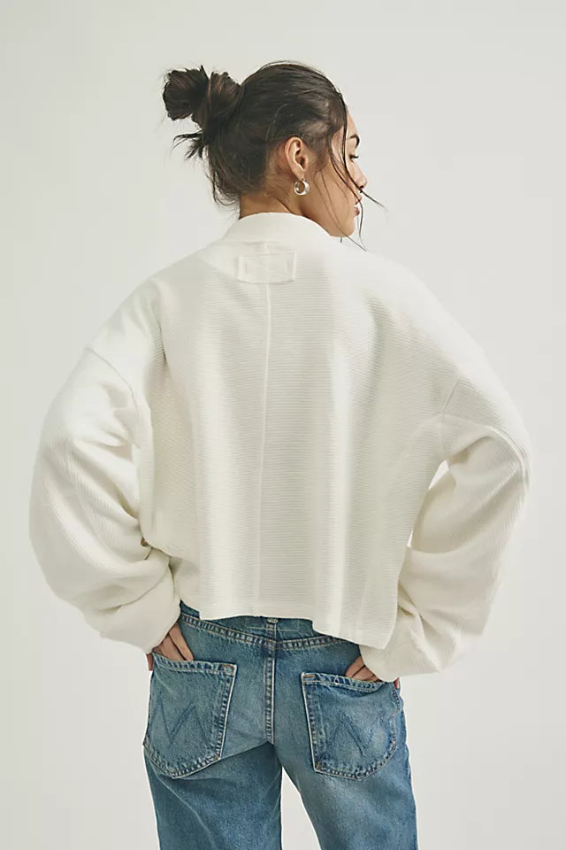 FREE PEOPLE | CELESTE QUARTERZIP IN CLEAN IVORY