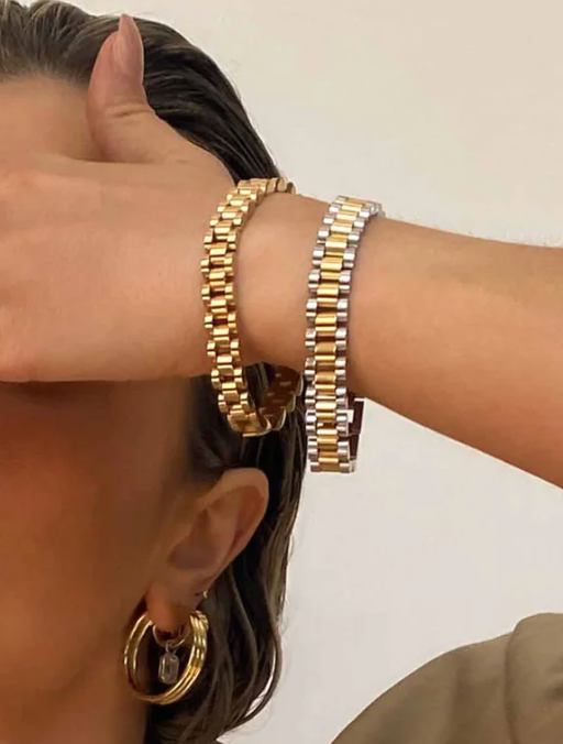 HOOPLA | WATCH BAND BRACELET: TWO TONED