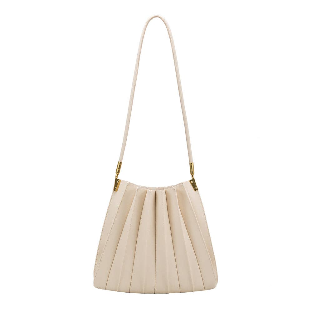 MELIE BIANCO | CARRIE IVORY PLEATED BAG