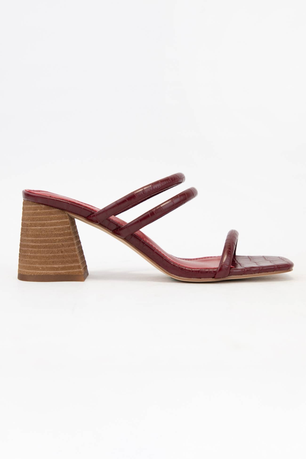 HEATHER HEEL IN CHESTNUT CROC